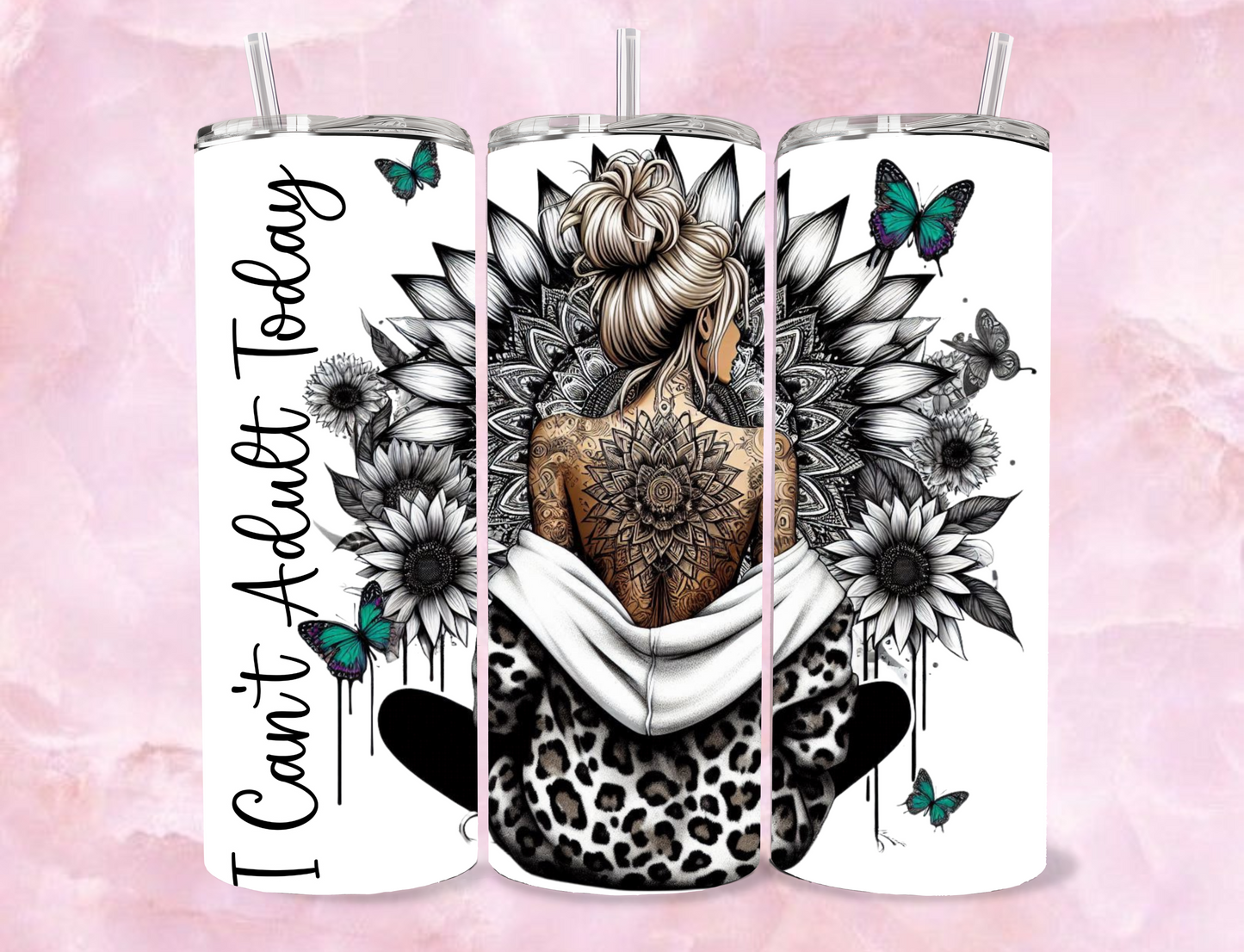 20oz Sublimation Tumbler - I Cant Adult Today