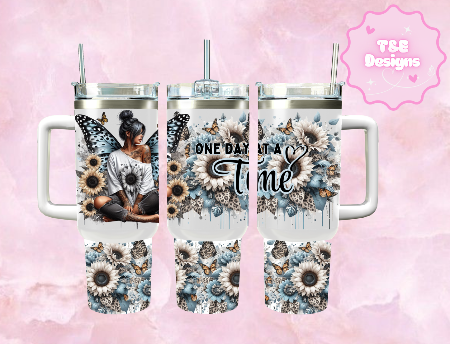 40oz Sublimation Tumbler - One Day At A Time