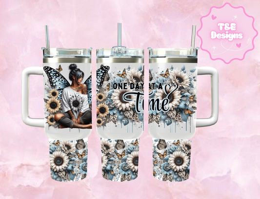 40oz Sublimation Tumbler - One Day At A Time