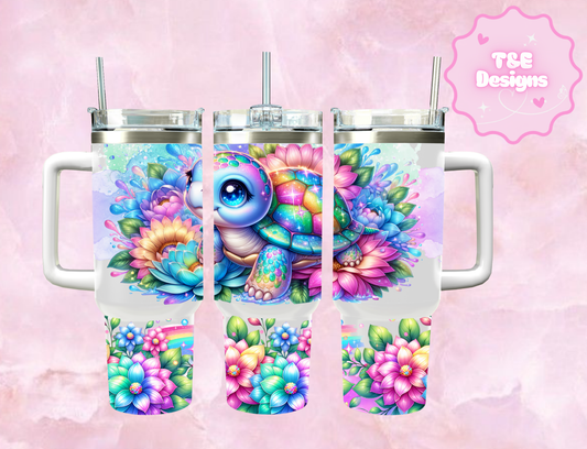 40oz Sublimation Tumbler - Turtle