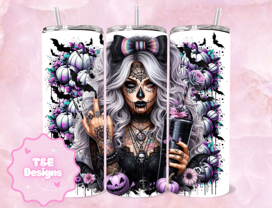 20oz Sublimation Tumbler - Halloween Girl