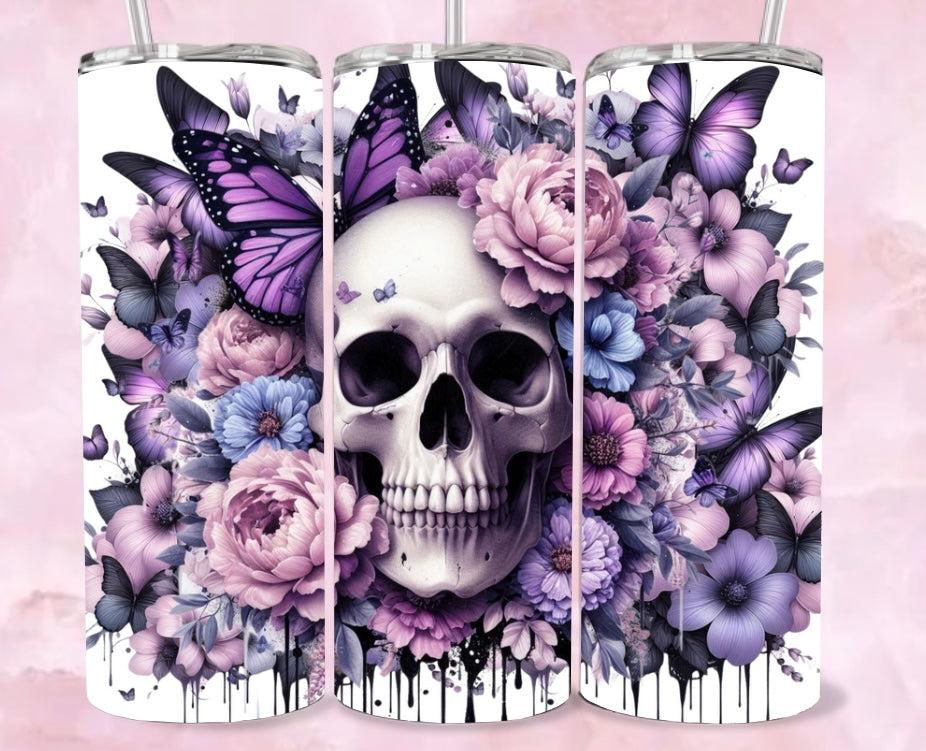 20oz Sublimation Tumbler - #purple skull