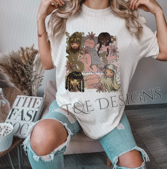 Womens Classic Tee - Beige Brat