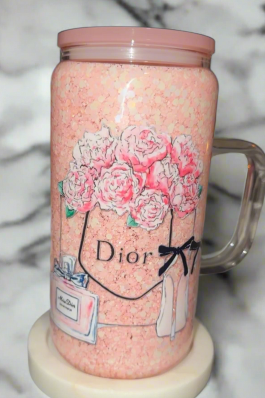 16oz Glass Handled Tumbler (Display Only)