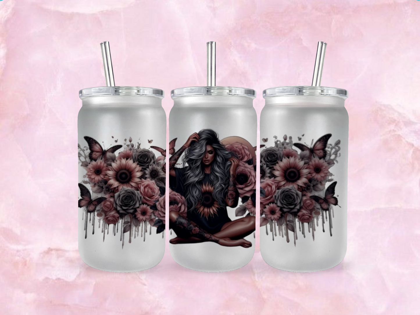 Tattoo Girl With Sunflower Shirt