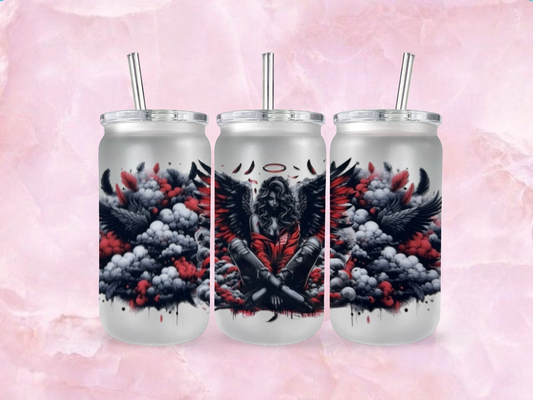 Red Angel Wings Girl  (TO BE PURCHASED WITH TUMBLER ONLY!!