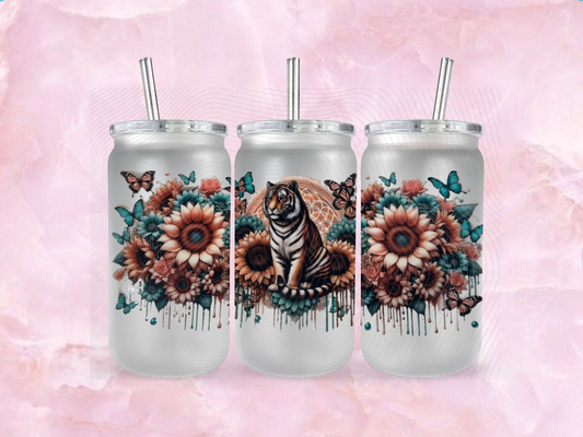 Tiger With Sunflowers